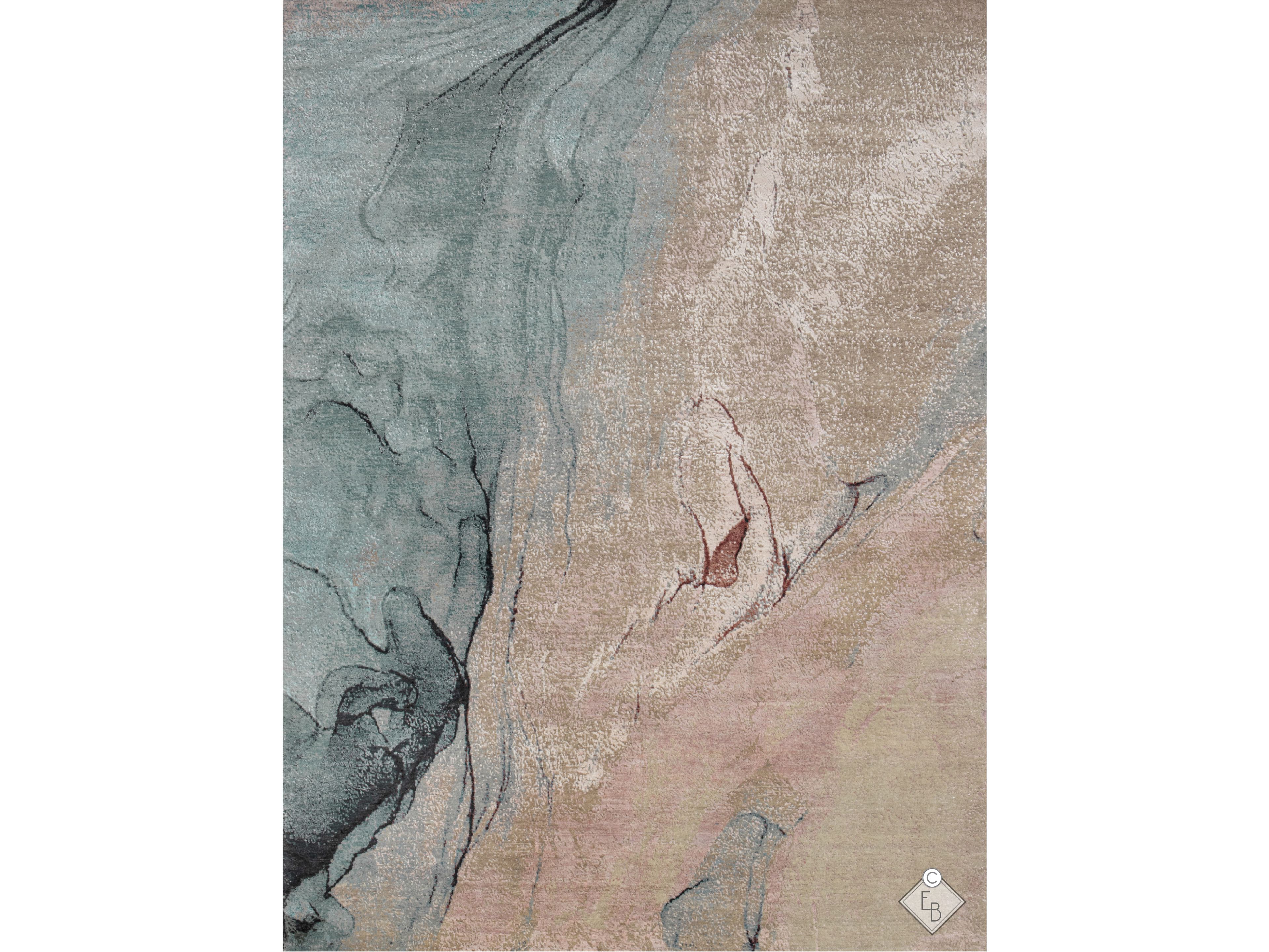 Прямоугольный ковер из бамбукового шелка и шерсти Edition Bougainville Inspiration ARCH-00026812