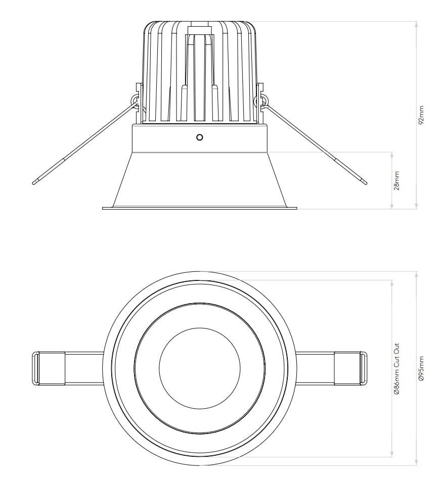 Светодиодный потолочный светильник из нержавеющей стали Astro Lighting MINIMA ROUND IP65 FIRE-RATED ARCH-00109400 - Вид №3