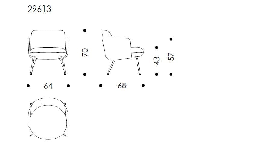Тканевое кресло с подлокотниками Wittmann Merwyn ARCH-00143359 - Вид №7
