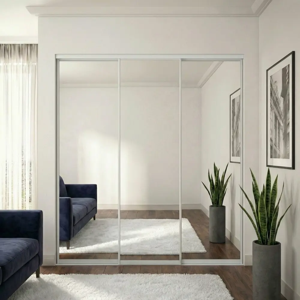 Дверь-купе KONSENSA 225.5x80.4 см с зеркалом профиль матовое серебро STLM-2127473 - Вид №7