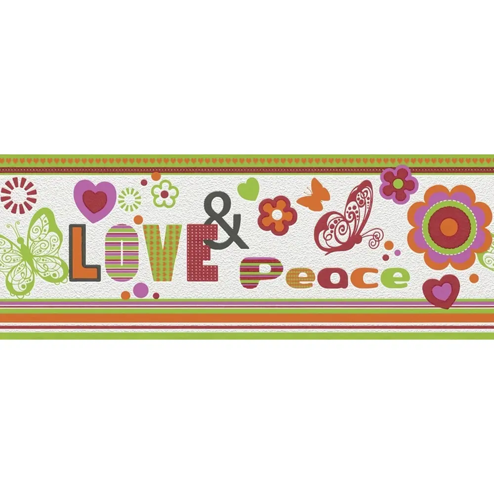 Бордюр флизелиновый 0,24х5 м, Love, красный 14049964 STLM-2059401 Rasch 