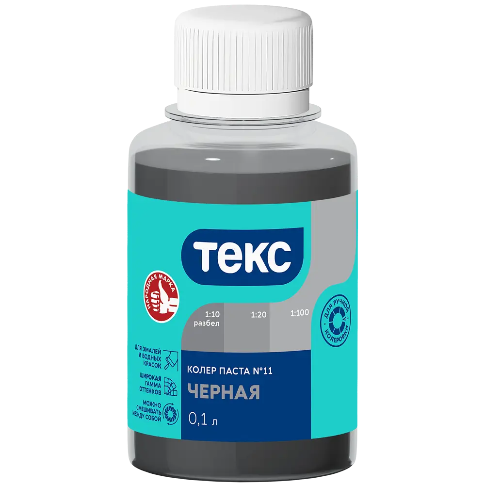 Колер паста Текс Универсал 0.1 л цвет черный STLM-2015703