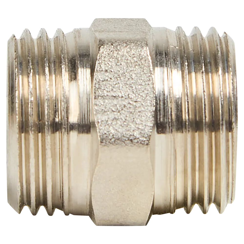 Ниппель MONLID 1/2" НР мм никелированная латунь STLM-2143590 - Вид №1