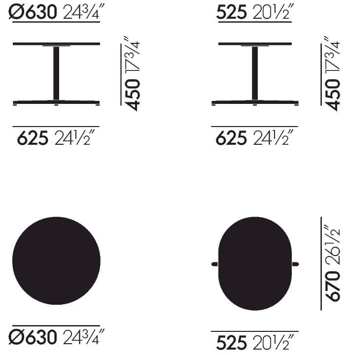 Высокий круглый журнальный столик VITRA мягкая работа ARCH-00105645 - Вид №8