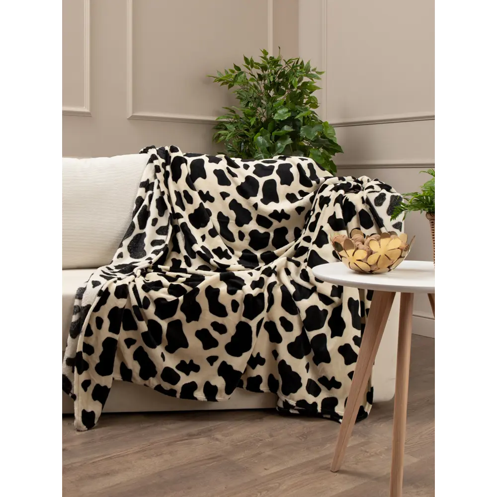 Плед Далматинец 150x200 см фланель цвет черно-белый TEXREPUBLIC Печатный STLM-2194754 - Вид №3