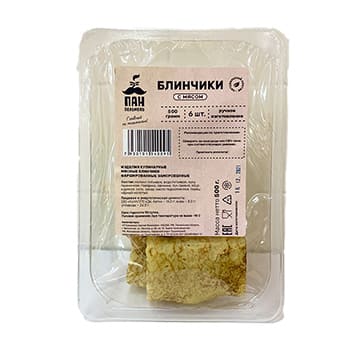 Блины с мясом свинина-говядина Пан Пельмень 500 г Santreyd 34688 - Вид №1