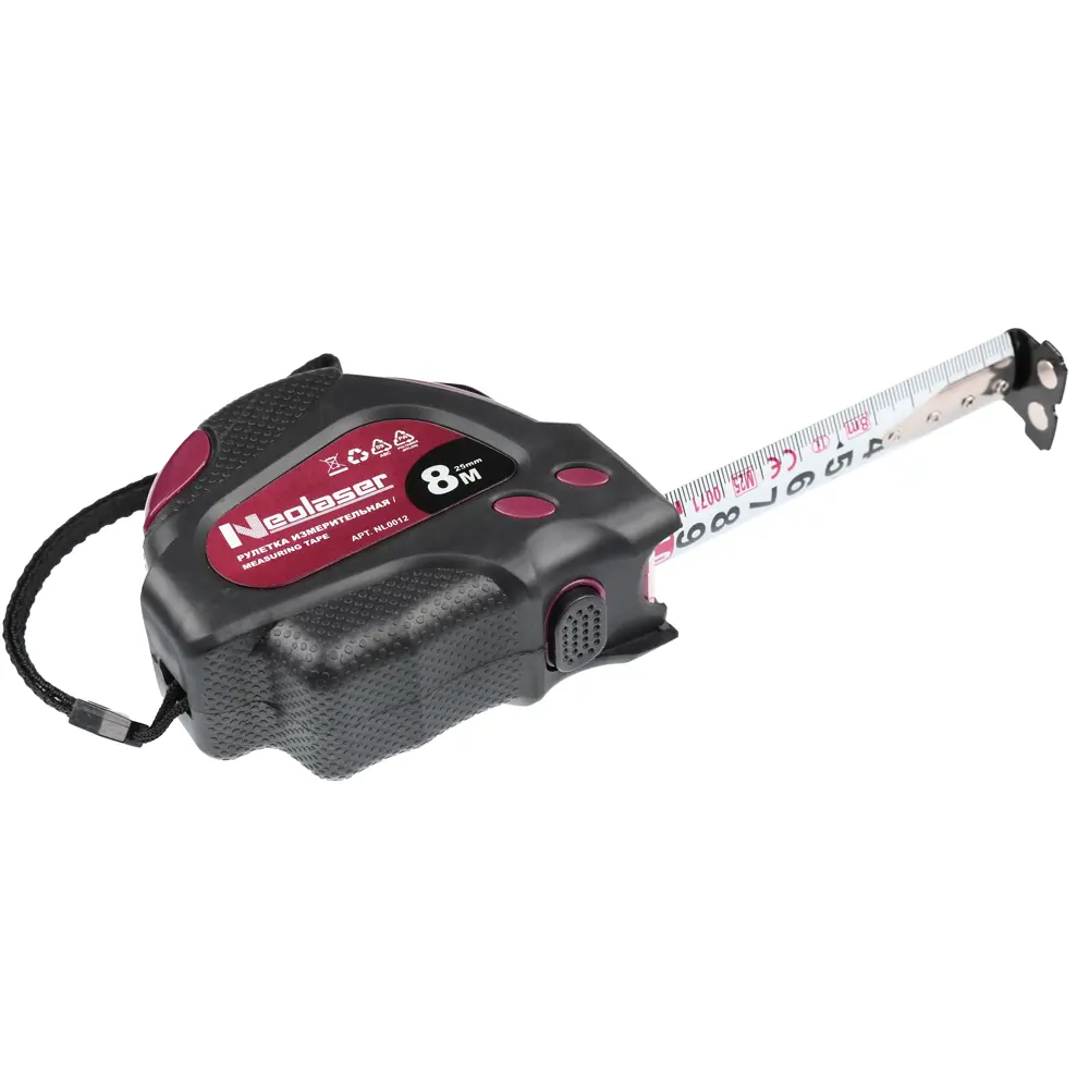 Neolaser NL0012 — профессиональная рулетка с автостопом 8 метров 89430804 STLM-1573996 - Вид №3