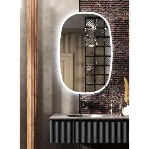 Зеркало для ванной Omega Glass Фантом SD50 с подсветкой 60x90 см овальное