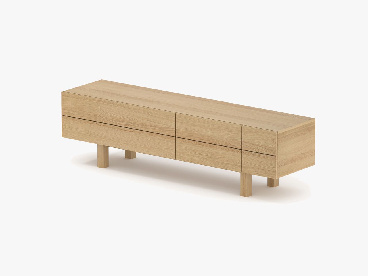 Шкаф для телевизора из массива дерева с ящиками Air Division Telegramme ARCH-00068534 - Вид №1