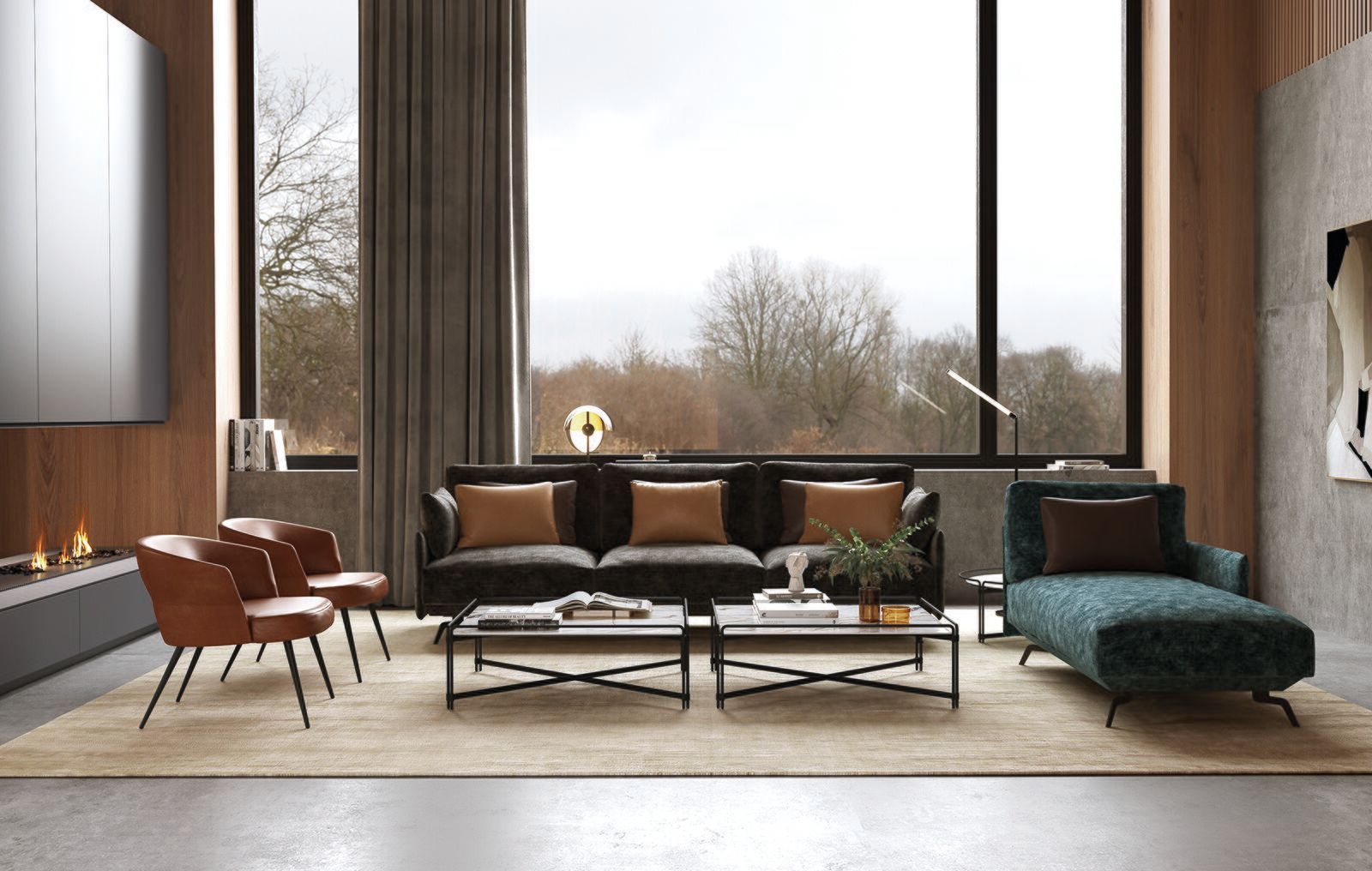 Тканевый диван с полуостровом DRESSY Balma ARCH-00134858 - Вид №10