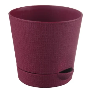 Горшок цветочный Тек.А.Тек Партер ø9.5 h9 см v0.35 л пластик бордовый