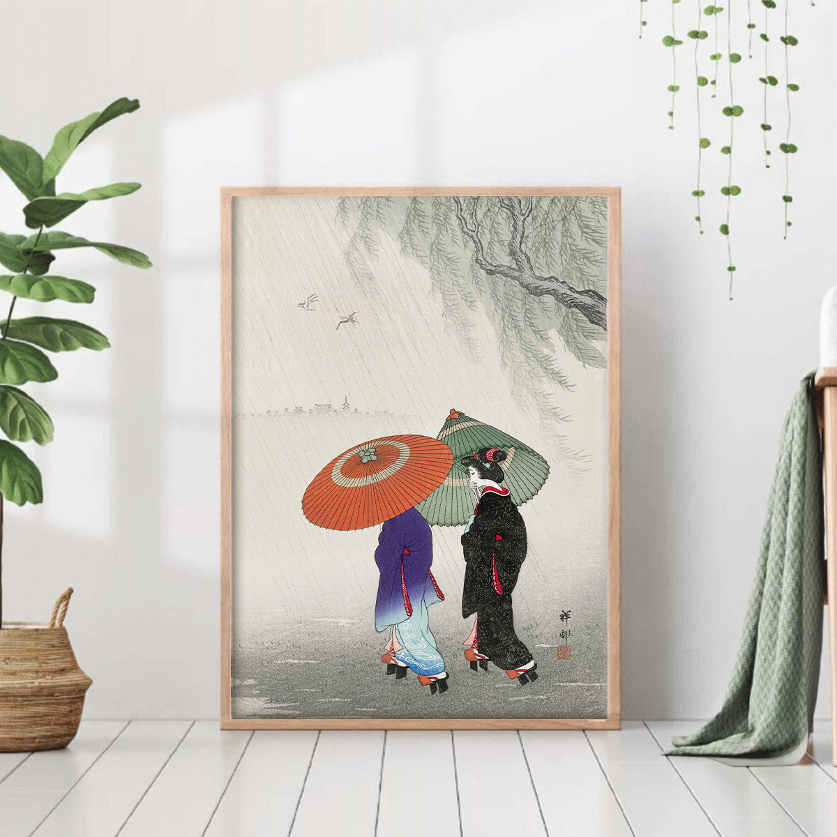 91070001 Постер 28 картин "Японки под зонтиками репродукция" 70x50 см в тубусе STLM-0467738 Santreyd