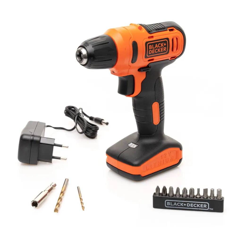 Дрель-шуруповерт аккумуляторная Black&Decker LD12, 12 В Li-ion 1.5 Ач BLACK + DECKER STLM-2089910 - Вид №4