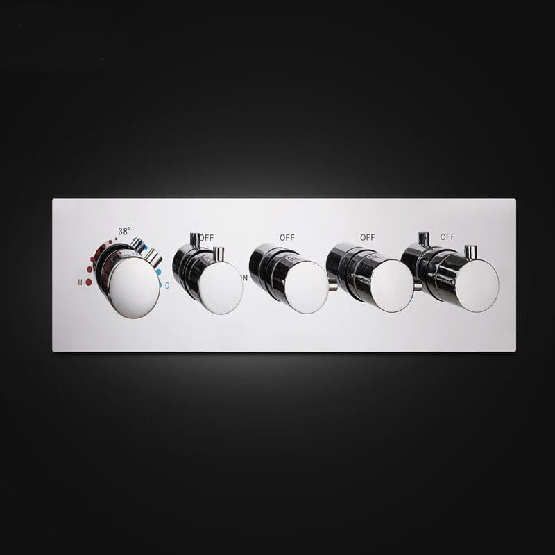 Набор для душа из нержавеющей стали с отдельными розетками Fontana Showers FS15036 ARCH-00034969 - Вид №3