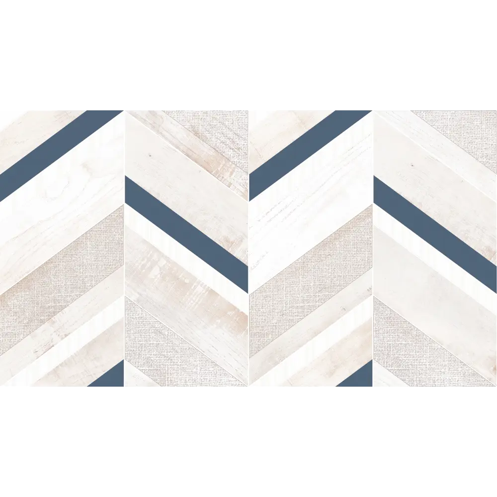 Декор настенный LB Ceramics Блю шеврон 25x45 см матовый цвет бежевый STLM-2210133