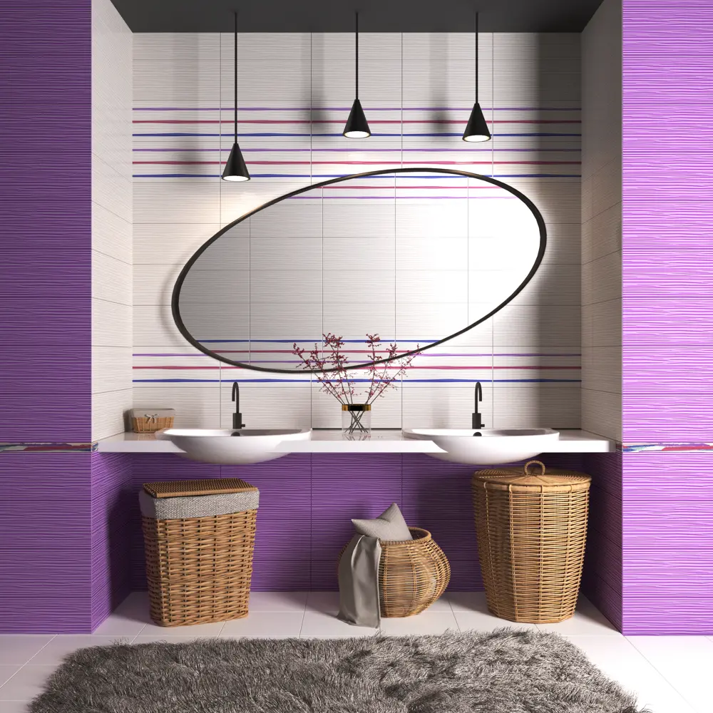 Плитка настенная Courage 40x20 см 1.2 м² цвет сиреневый CULTO STLM-2126665 - Вид №4