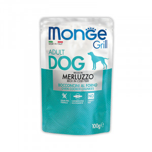 ПР0056911*24 Корм для собак Dog Grill треска пауч 100г (упаковка - 24 шт) Monge