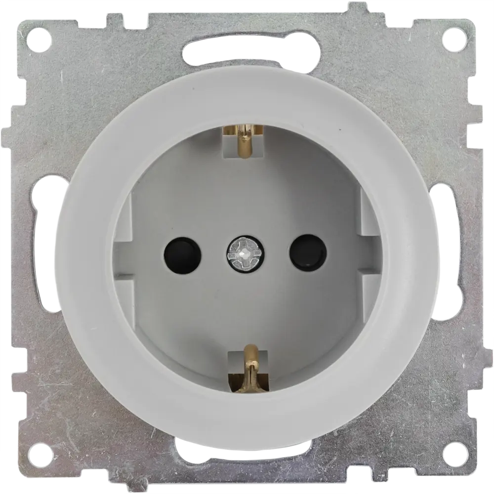 Розетка встраиваемая Onekey Florence с заземлением со шторками цвет серый ONEKEYELECTRO STLM-2084646