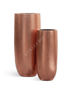 41.3317-04-014-RSG-72 Кашпо  Effectory - серия Metal - Высокий округлый конус - Розовая медь Цветочная коллекция