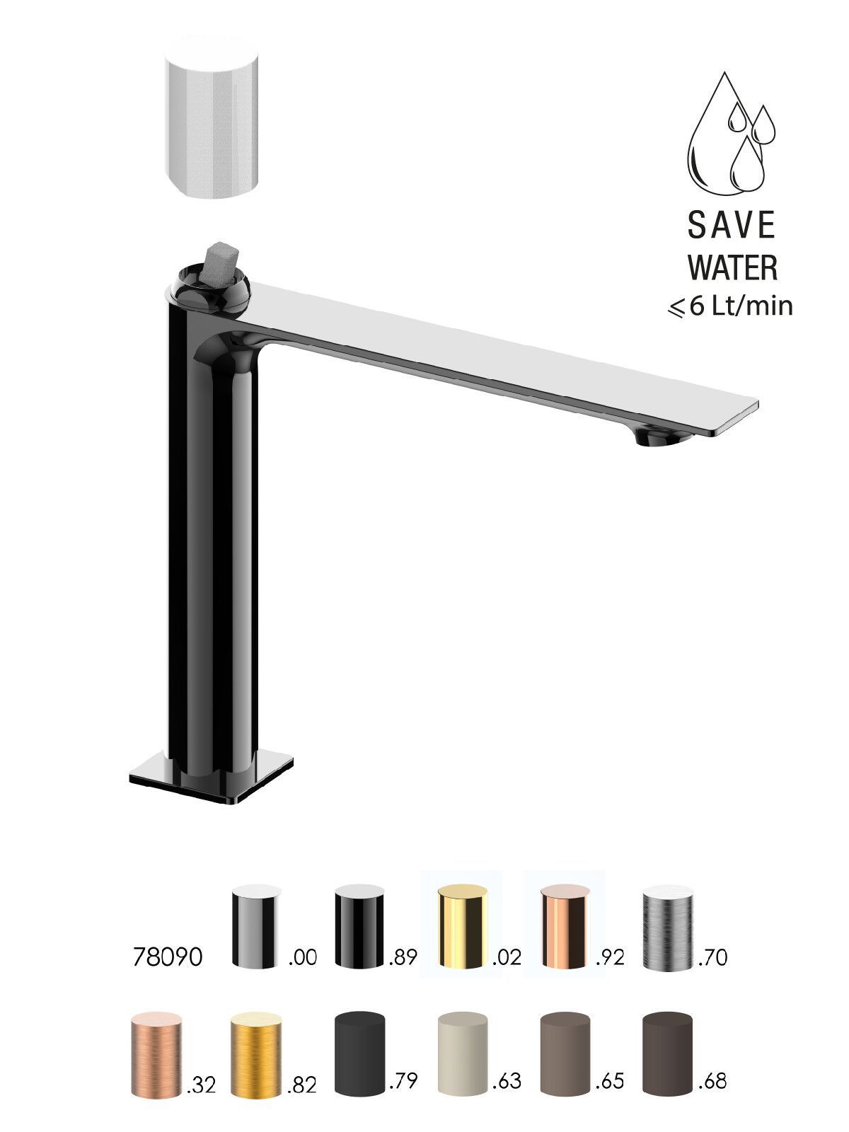 Смеситель для раковины с ограничителем расхода Rubinetterie Frattini Narciso S ARCH-00125843 - Вид №7