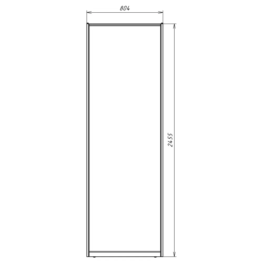 Дверь-купе KONSENSA 244.5x80.4 см МДФ цвет бетон профиль черный STLM-2025274 - Вид №10