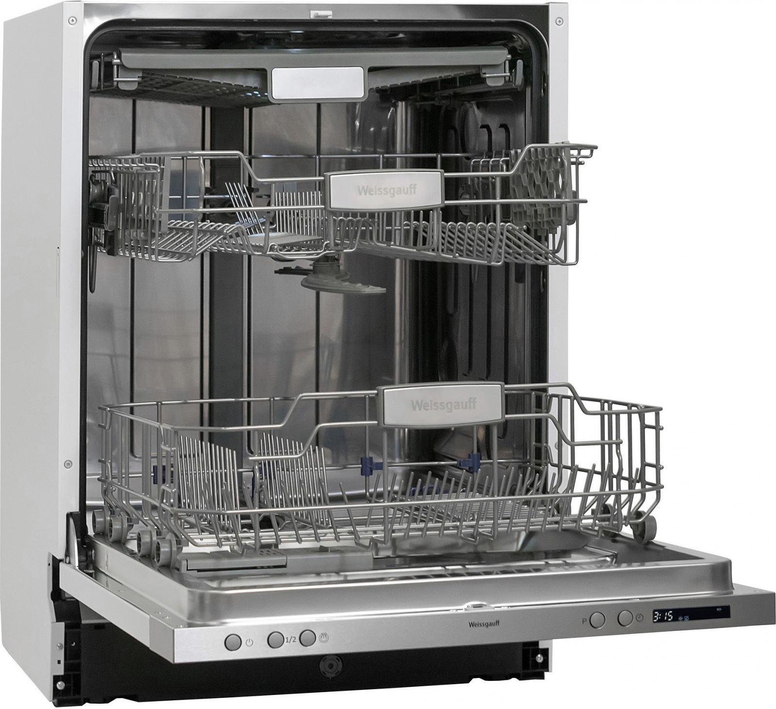 BDW 6043 D Полноразмерная, 815х596х550 мм, электронное управление, 14 коплектов, 7 программ,7 температурных режимов, конденсационная сушка, 2 полки для чашек, led индикация и дисплей, индикатор наличия соли, индикатор наличия ополаскивателя, отсрочка стар Santreyd  - Вид №1