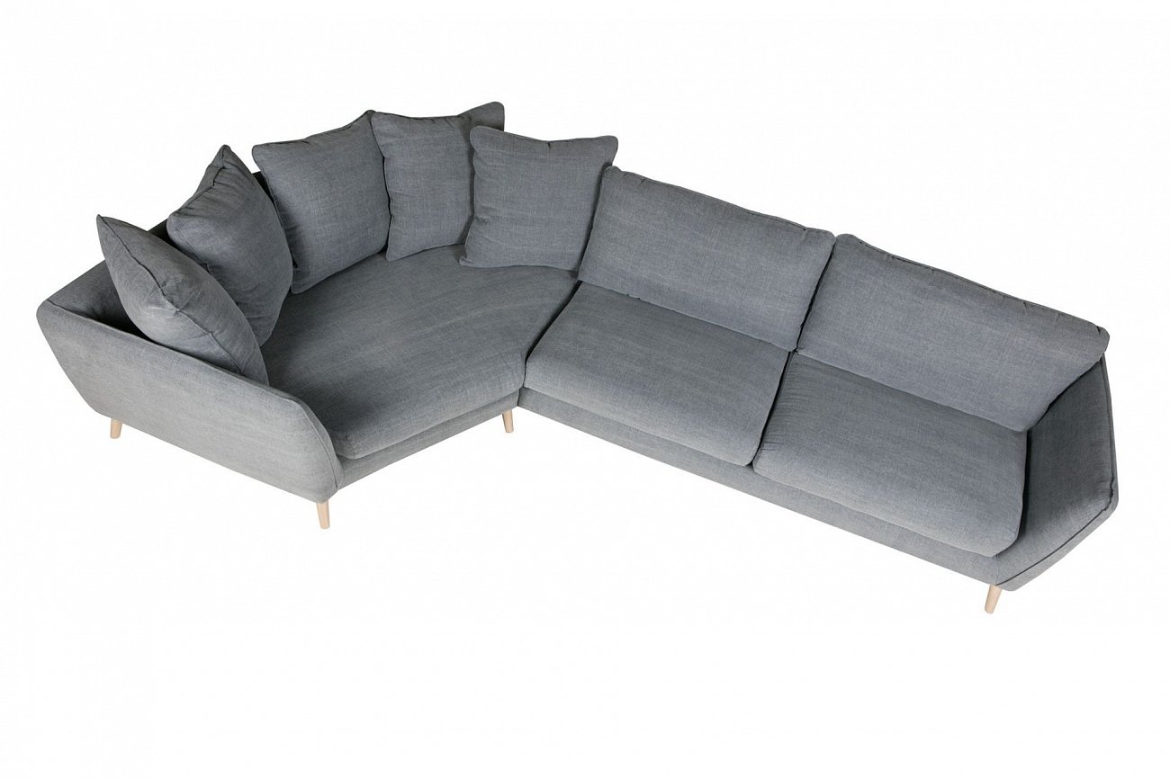 Диван угловой голубой 192 см Stella SITS ДИЗАЙНЕРСКИЕ, STELLA 192365 Серый  - Вид №4