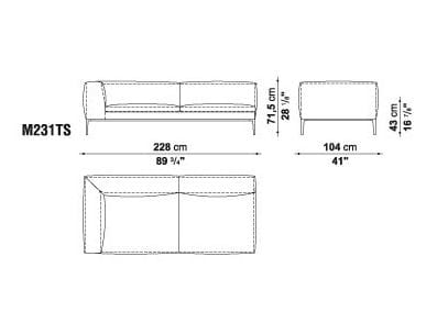 Кожаный угловой диван B&B Italia Michel ARCH-00098797 - Вид №26