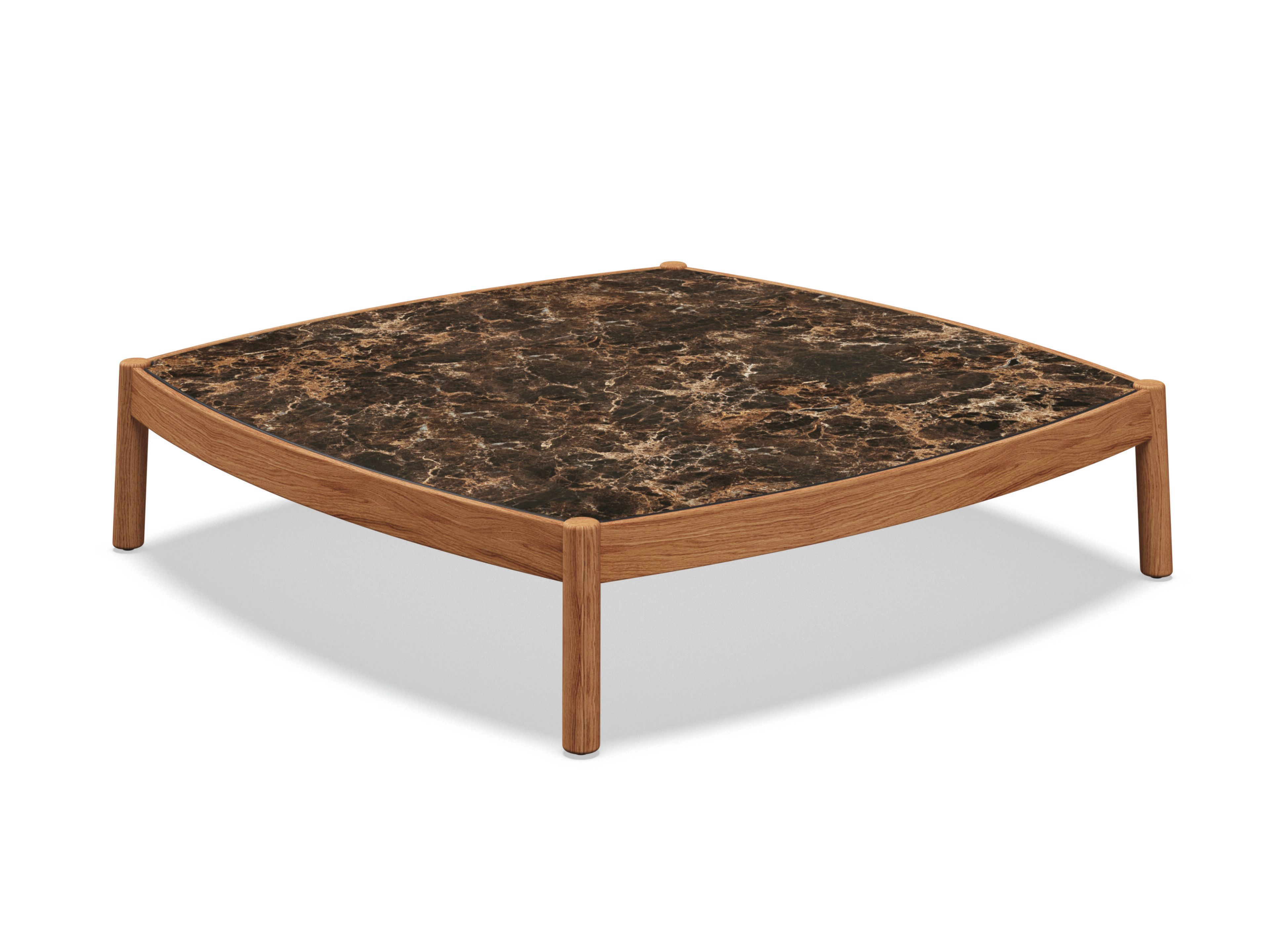 Квадратный низкий садовый столик с керамической столешницей Gloster Haven ARCH-00025330