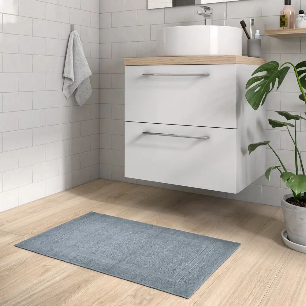 Коврик для ванной комнаты Sensea Terry 50x80 см цвет серый Без серии STLM-2156323 - Вид №2