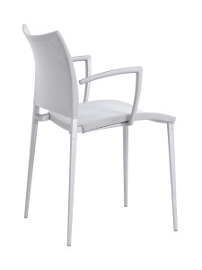 Штабелируемый стул из полиэфирного волокна с подлокотниками