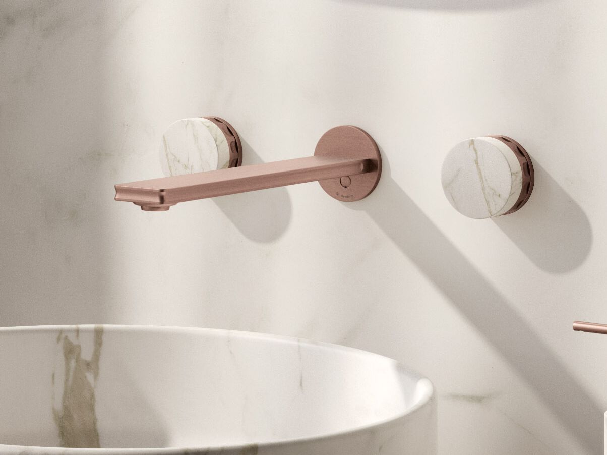 3 отверстия и настенный смеситель для раковины с отдельными розетками Newform IONIKA ARCH-00103420