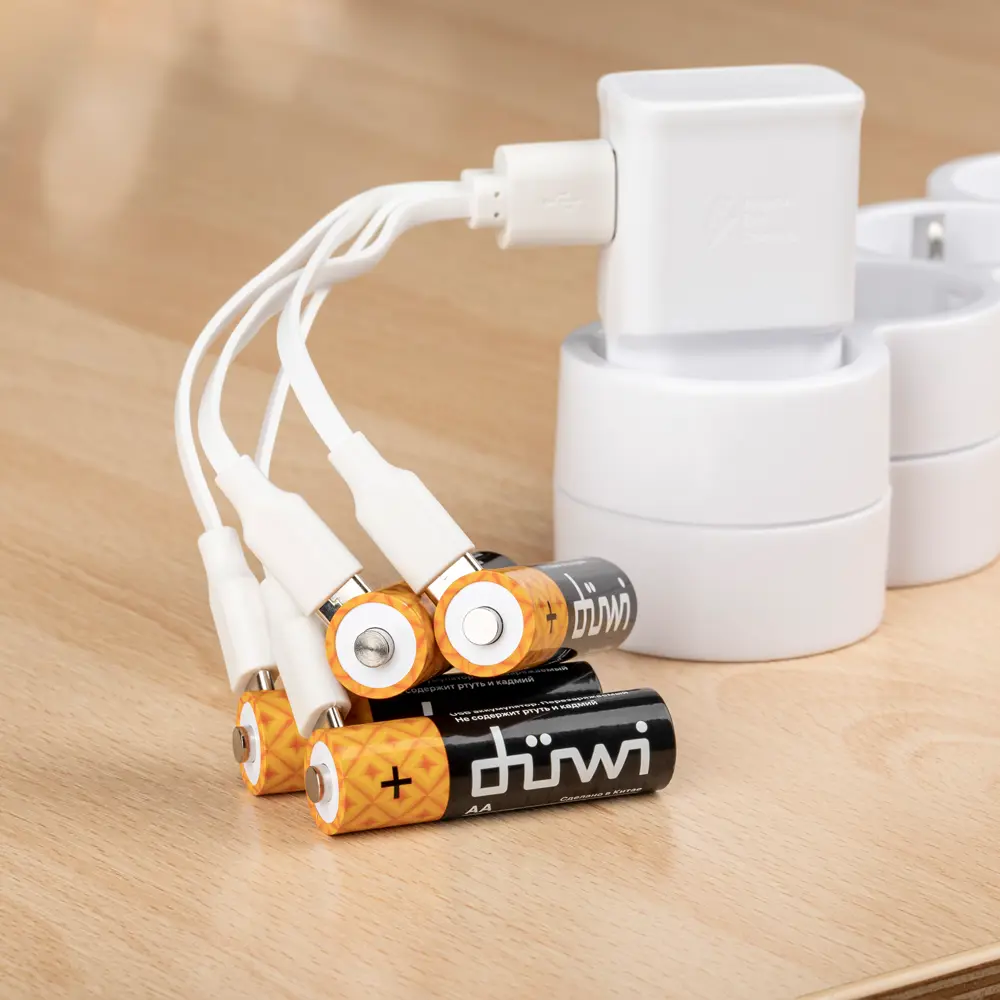 DUWI Li-Ion аккумуляторы AA 1800 мАч - 4 шт с USB-C зарядкой 84376889 STLM-0048864 - Вид №9