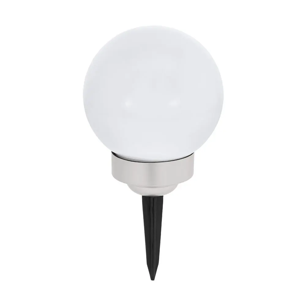 Светильник садовый в грунт на солнечных батареях, шар, D150 мм, RGB, цвет белый Eglo STLM-2139208