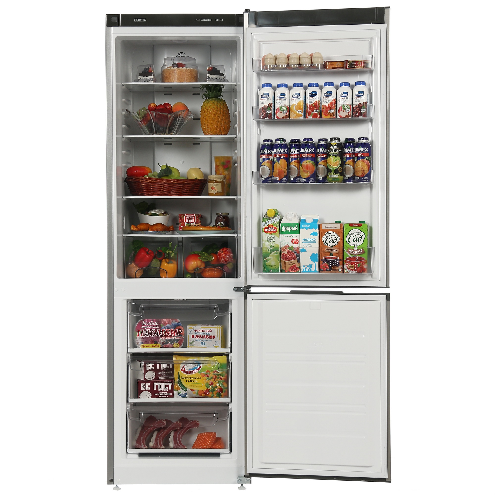 8121967 Холодильник с морозильником   ATLANT 4424-049-ND серебристый STDN-0016104 - Вид №5