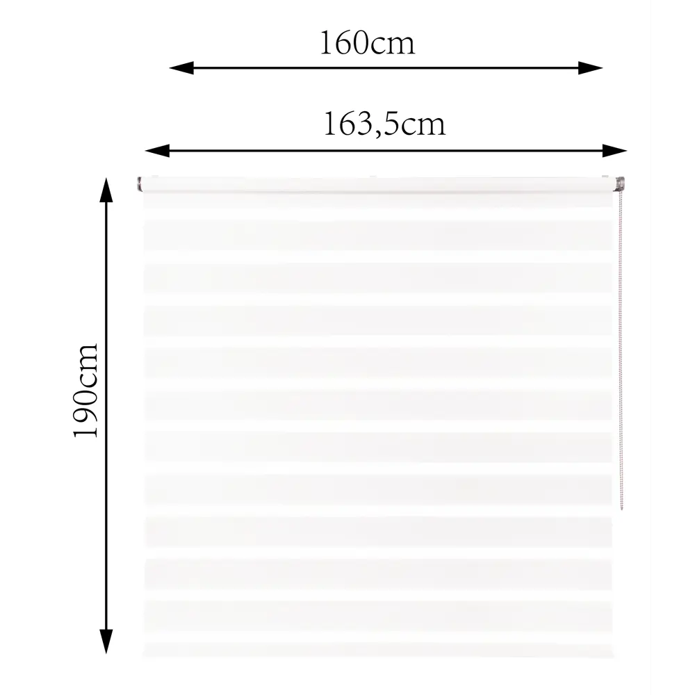 Штора рулонная день-ночь Inspire Siberia 160x190 см белая White 0 STLM-2053412 - Вид №7