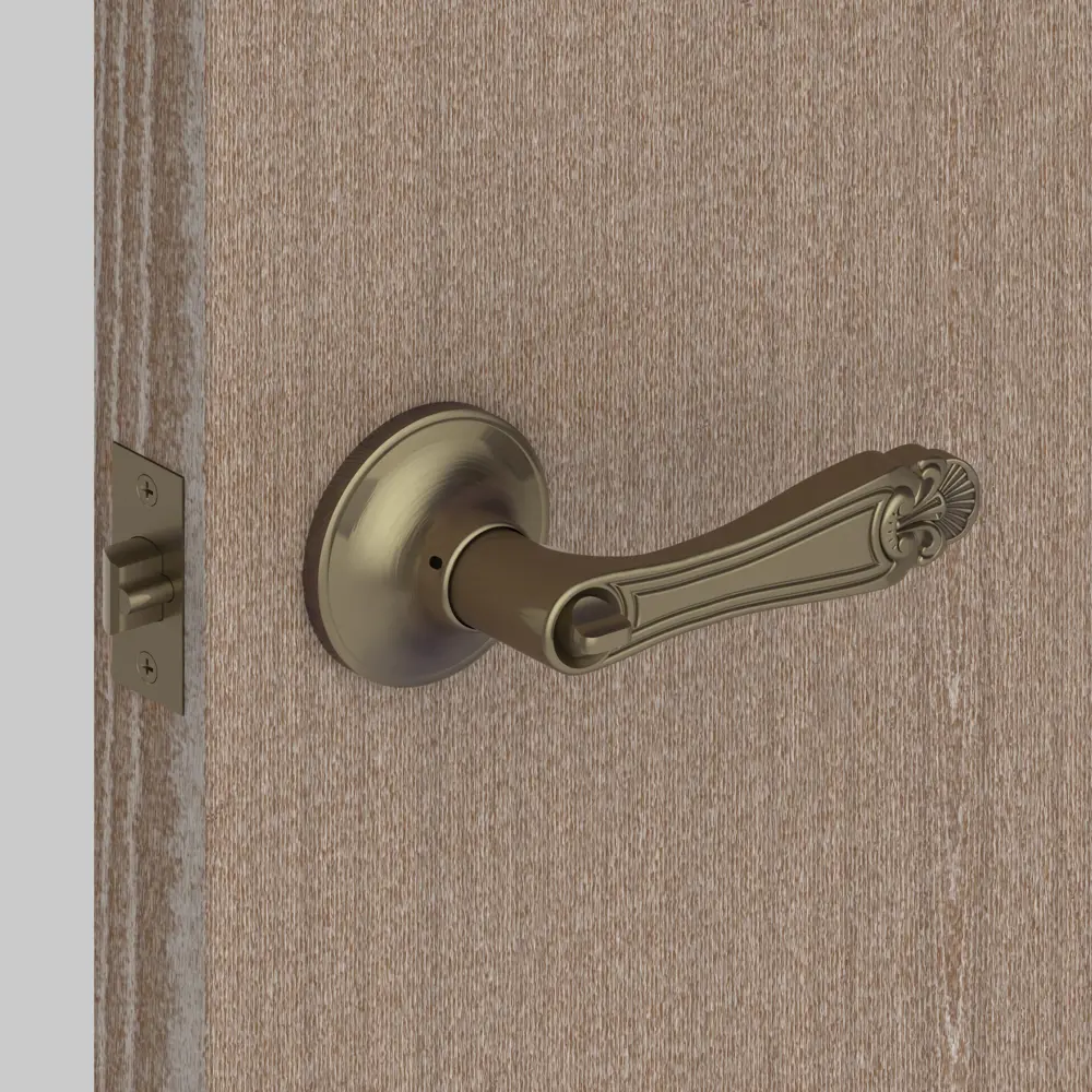 Ручка-защёлка 637/BL АB-B, с фиксатором, цвет античная бронза FUARO STLM-2120491 - Вид №9