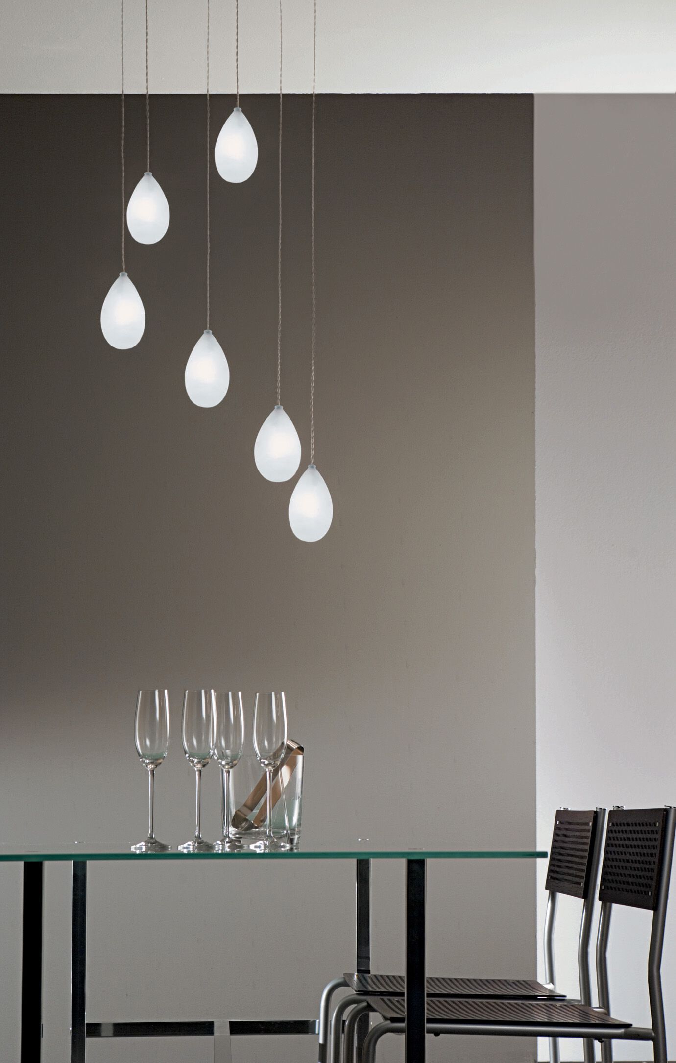 Стеклянный светодиодный подвесной светильник Album капля ARCH-00047802 - Вид №5