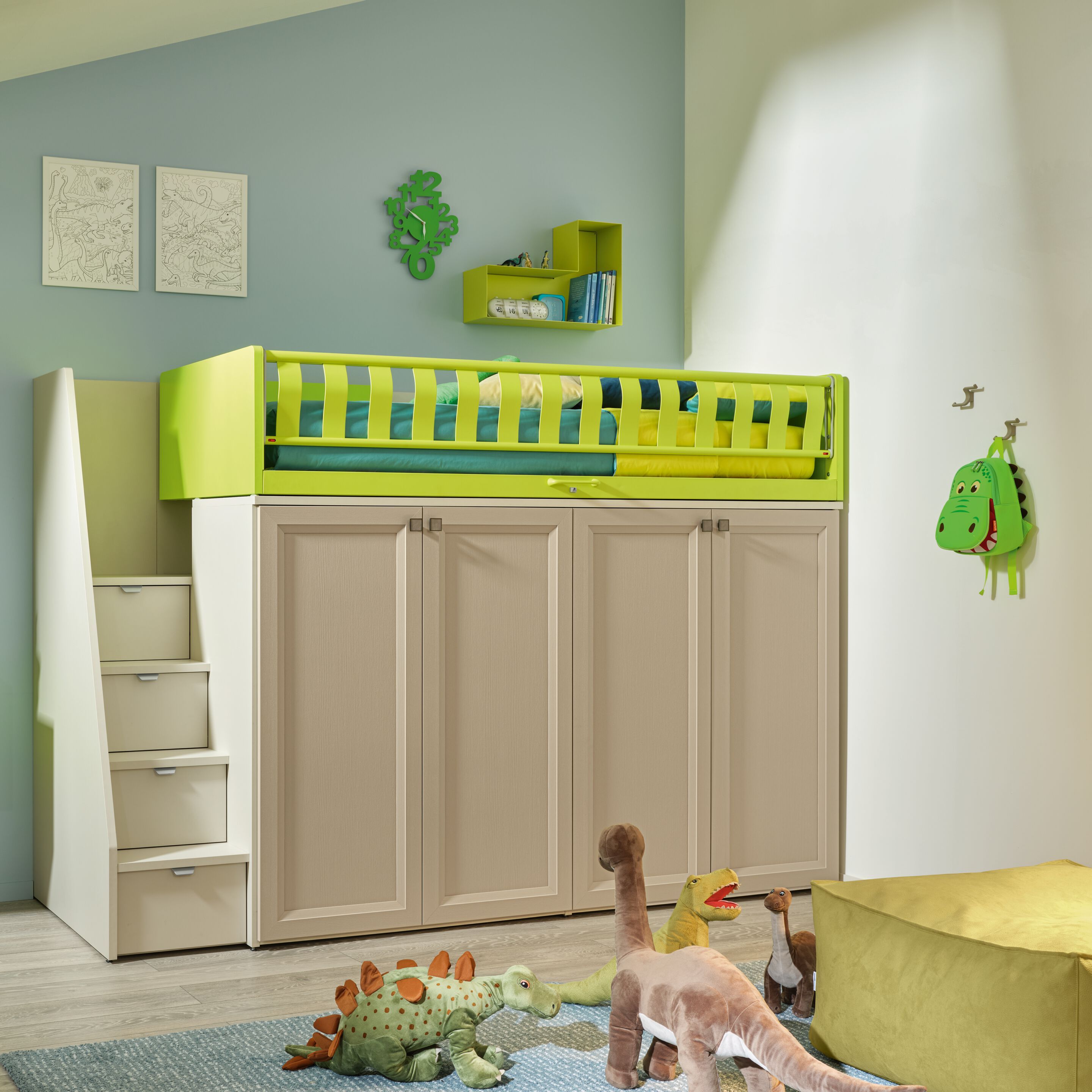 Состав с двухъярусной кроватью Level Smart Moretti Compact KC512 ARCH-00123499 - Вид №1