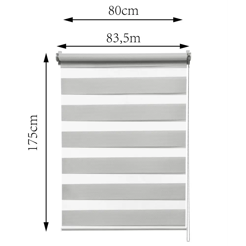 Штора рулонная день-ночь Inspire Siberia 80x175 см светло-серая Granit 5 STLM-2087432 - Вид №9