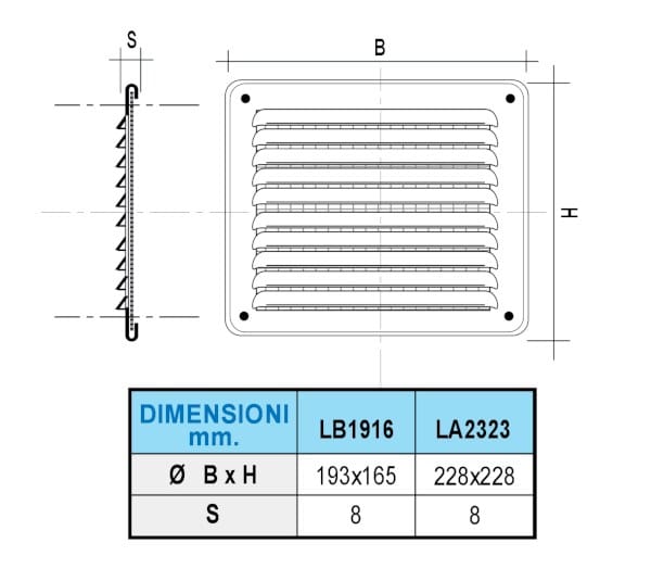 Квадратная и прямоугольная сетка для наложения First Corporation вентиляция ARCH-00068038 - Вид №6