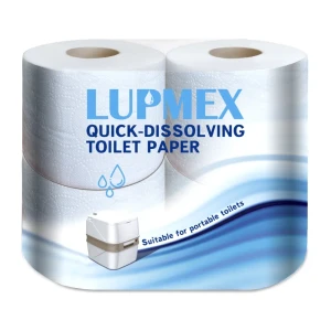 Туалетная бумага для биотуалета Lupmex Quick-Dissolving 79089, 4 рулона, 2 слоя, растворимая