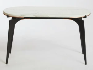 GABRIEL SCOTT Высокий овальный мраморный стол Prong