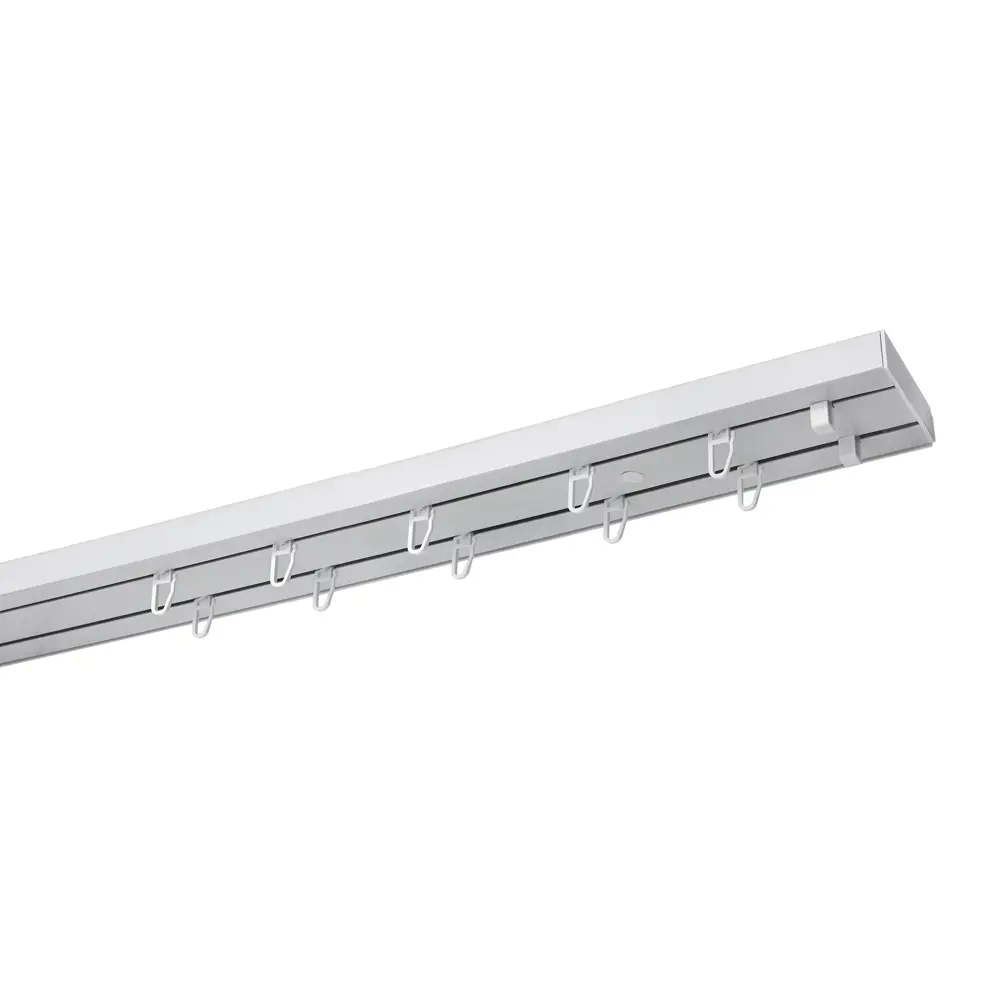 Карниз двухрядный Inspire 400 см пластик цвет белый STLM-2188402