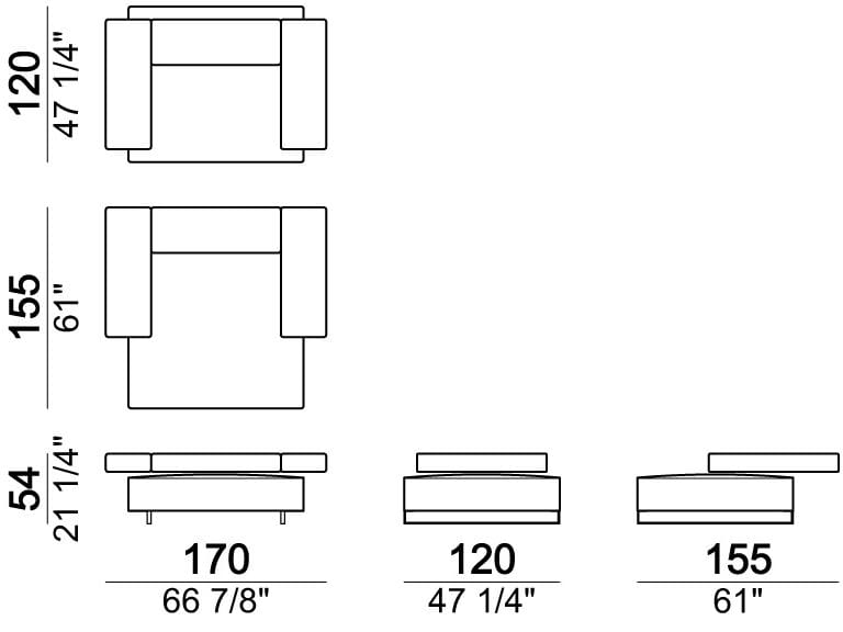 Секционный кожаный диван Arketipo ARCH-00037376 - Вид №2
