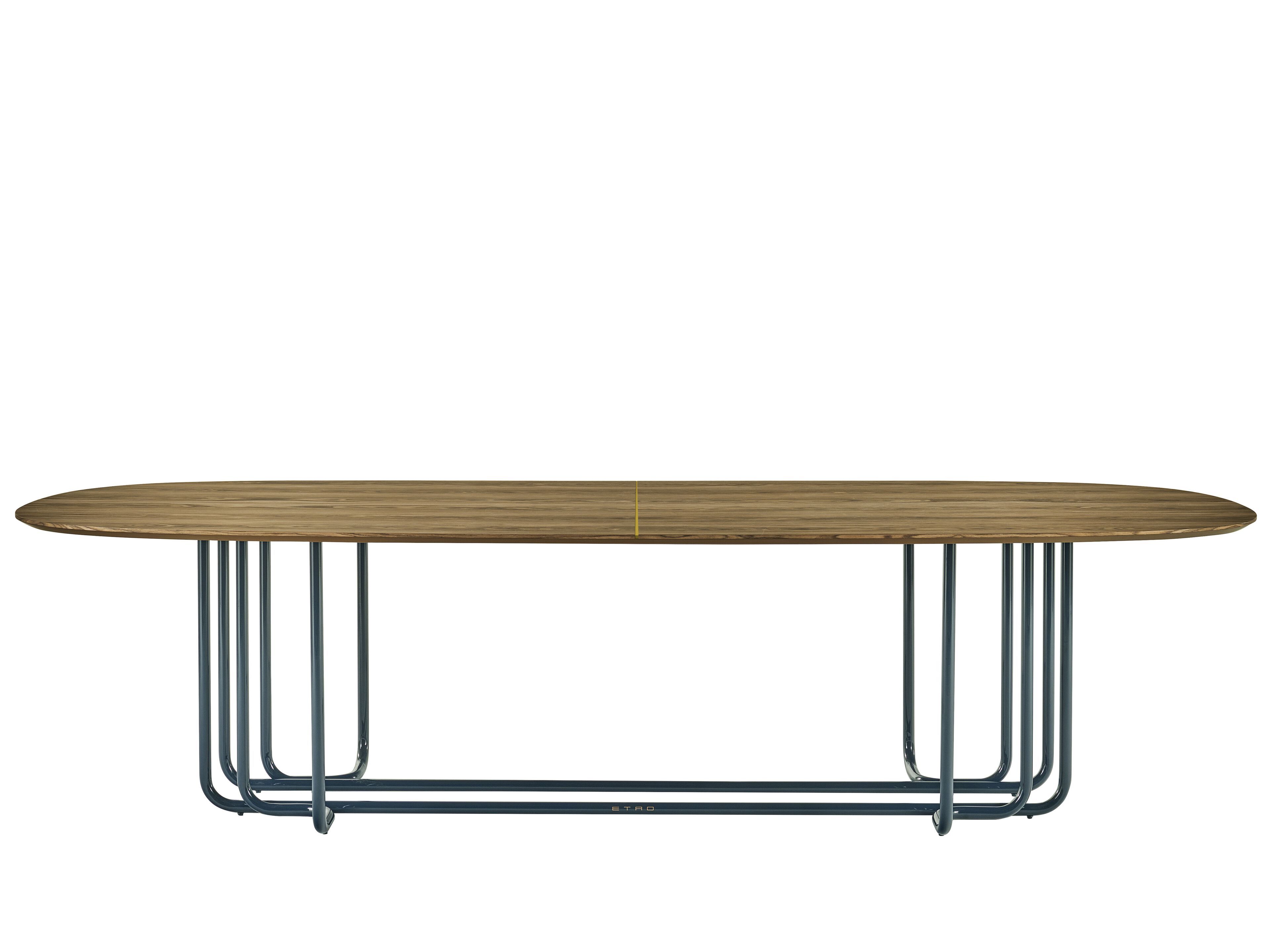 Деревянный и металлический овальный стол ETRO Home Interiors трубопровод ARCH-00038533