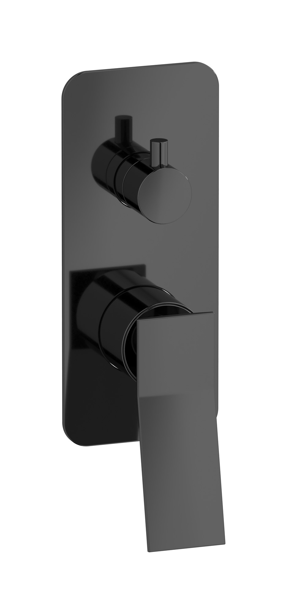 Встроенный смеситель для душа с двухходовым дивертером WE ARE IB wa314cf Black Chrome Wave