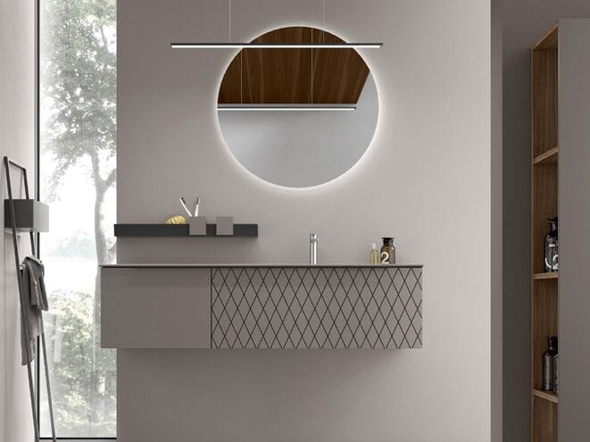 Подвесной умывальник с ящиками ARCOM Pollock текстуры ARCH-00021087