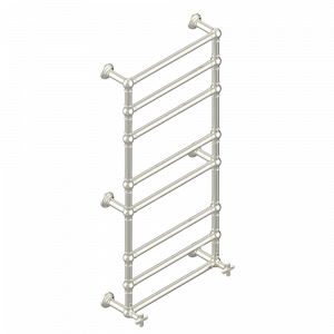 U9C-TWT8H2 Полотенцесушитель Традиционный, 8 перекладин, 625 мм x 1325 мм, водяной, с 2 декоративными крестовыми рукоятками Thg-paris West coast с ручками-крестиками с гильошем Никель