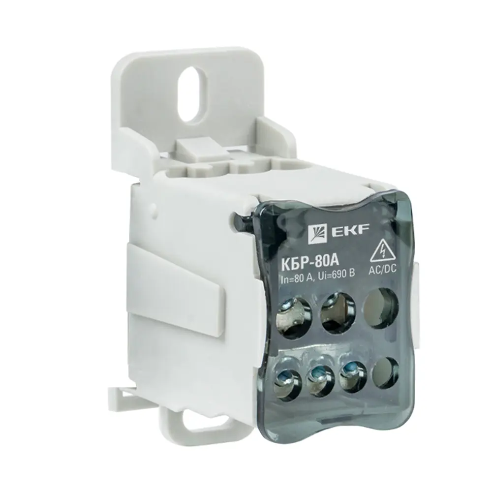 Блок распределительный КБР на DIN-рейку EKF 80 A STLM-2059356